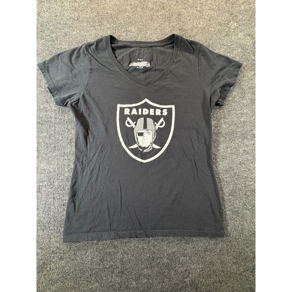 Fanatics NFL Pro Line Las Vegas Raiders Number 1 Mom V-Neck T-Shirt Black Medium